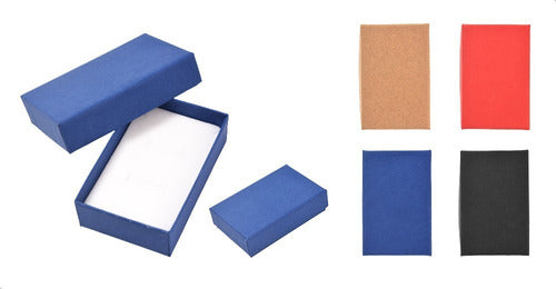 Set of 12 Cardboard Jewelry Boxes with Ribbon Medium 5x8 cm 0