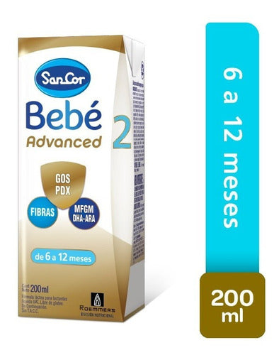 Sancor Bebe 2 Advanced 200ml Pack X 60 Bricks - 6 A 12 Meses 1