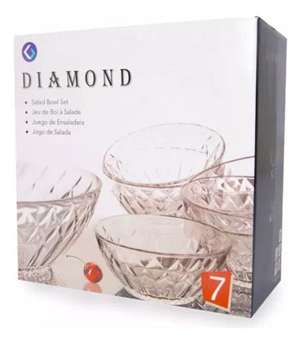 Diamond Set Of 7 Salad Bowl + 6 Compoteras 1