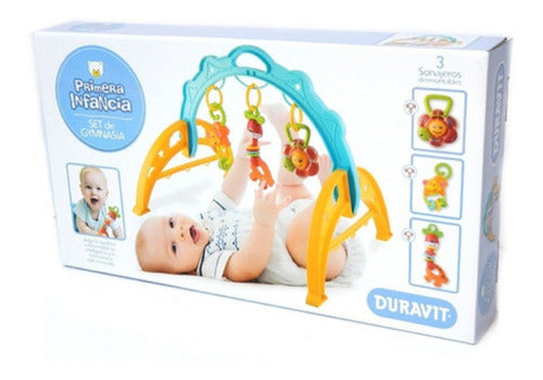 Durable Educational Baby Gym with 3 Rattles by Duravit 3
