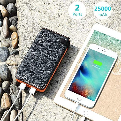 Cargador Solar 25000mah, Feelle Banco De Energía Solar Con 4 2