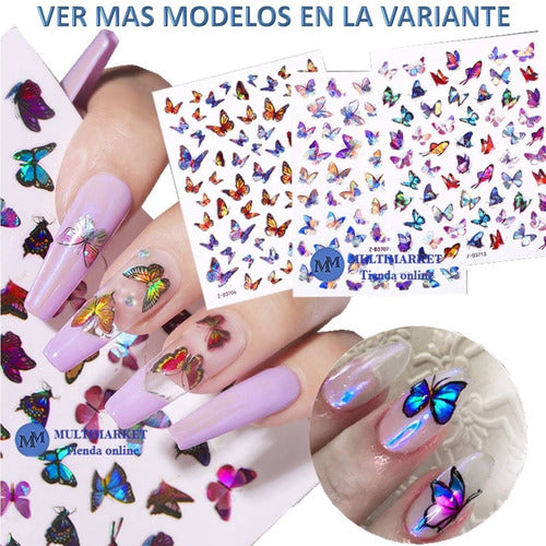 Self-Adhesive Nail Stickers - Butterflies - Nail Art 53