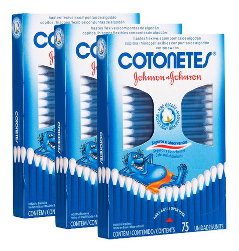 Kit Hastes Flexíveis Cotonetes Com 225 Unidades 0