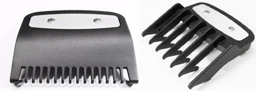 Mr. Black Premium Guide Combs Set - 1 1/2" & 1/2" Compatible with Wahl Machines 0