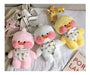 Lalafanfan Plush Duck Purse in White, Pink, and Yellow 7