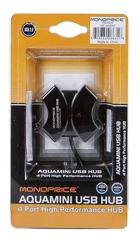 Monoprice 4-port Usb 2.0 hub Pasivo (106631), Negro 2