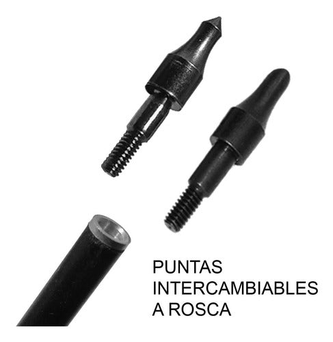 NUX Flecha Fibra Vidrio 30'' Arco Compuesto O Recurvo + Punta 4