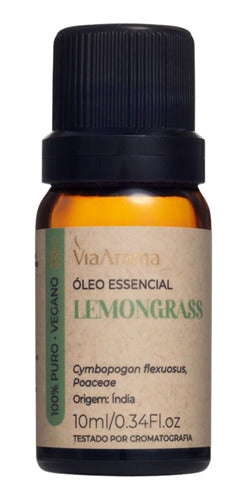 Óleo Essencial Lemongrass Via Aroma 10ml - Capim Limão 0