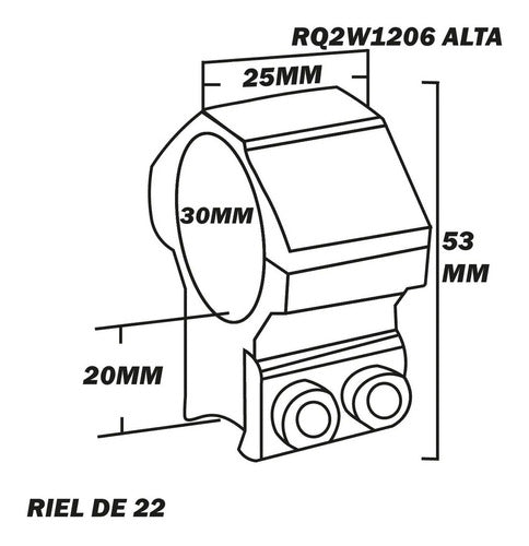 UTG Leapers Quick Detach Picatinny Mount Rings 1 Inch High RQ2W1206 1