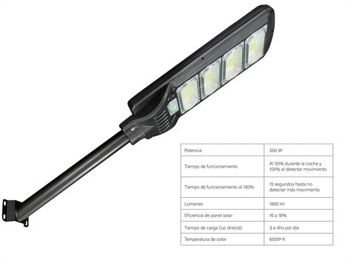 Solar Outdoor 200W LED Cold Light Sensor Photocell Luminaire 5