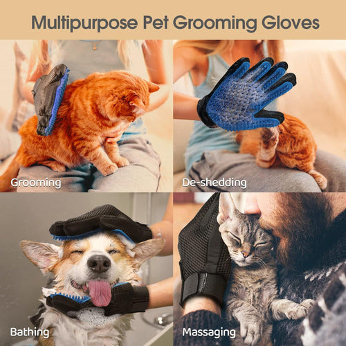 Guantes De Limpieza Para Mascotas Con Pelo Largo O Corto Azu 5