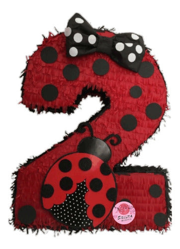 Sakura Artesania Piñata Números Ladybug Miraculous Piñatas 0