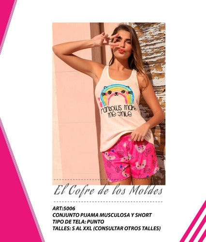 El Cofre De Los Moldes - Digital Mold Set Pajama Camisole + Shorts, Pack of 5 Sizes! 0