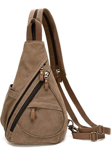 KL928 Canvas Sling Bag - Small Crossbody Backpack Shoulder Casual Daypack Rucksack For Men Women Outdoor Cycling Hiking Travel 0