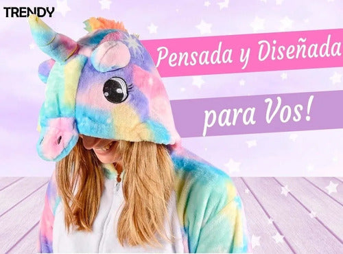 Trendy Pijama Adulto Mujer Entero Kigurumi Varios Talles Invierno 5