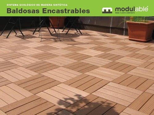 Interlocking WPC Deck Tiles for Outdoor - Better Than PVC per m2 36