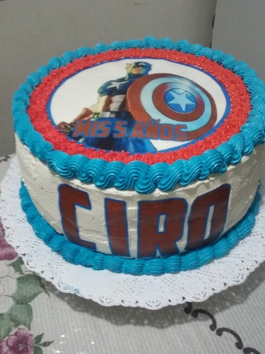 Captain America Cake 1