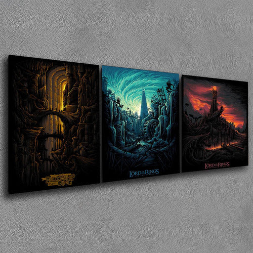 Triptych Print 90x40x4cm Lord of the Rings Trilogy Movie 0