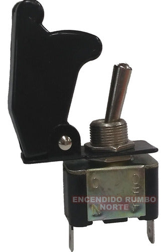 ERN Tecla Palanca 1 Punto Con Tapa Tipo Avión Tuning Deportiva 0