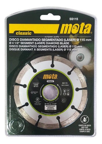 Mota Segmented Diamond Blade Dry Cutting 115mm 0