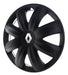 Retov Clio Mio Set of 4 Black Matte 13-Inch Wheels with Gray Logo 2