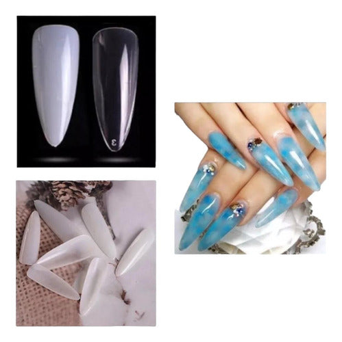 Beautifull Regalos Stiletto Press On Nails Tips X100 Units 0