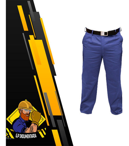 Blue Work Pants Steel Clothing Gabardine T40 1