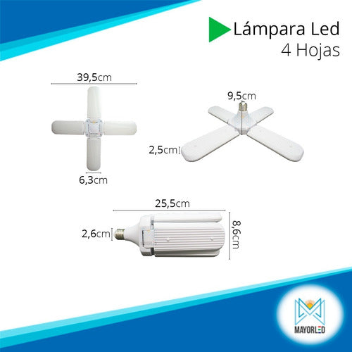 Mayorled Lámpara 4 Fan Blade E27 60W 2