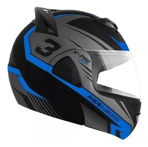 Casco Rebatible V-pro Jet - Aprobado - Biela Motos 0