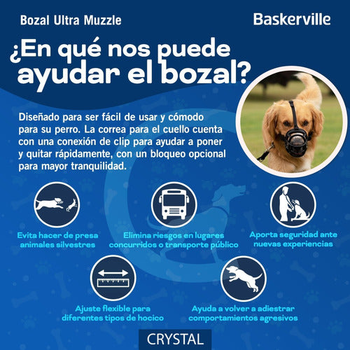 Baskerville Ultra Muzzle Perro Talle 3 6