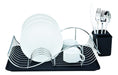Wave Design Chrome Dish Drainer with Tray - Holds 10 Plates and 3 Glasses 7