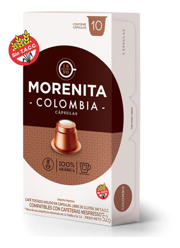 Morenita Cafe En Capsulas Espresso Colombia 10caps X 12cajas 1