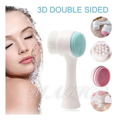 M&Q Regalos Double-Sided Manual Silicone Facial Cleansing Brush 2