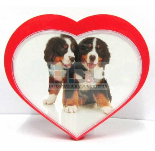 Rotating Musical Heart-shaped Photo Frame - 2 Photos 3 Melodies 0