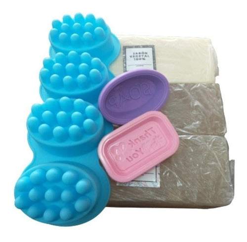 Lua Distribuidora Combo Silicone Mold X 3 Units + Vegan Soap X 3 Kg 0