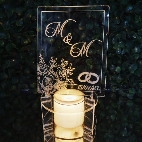 Acrylic LED Light Centerpiece for Wedding and Quinceañera 3