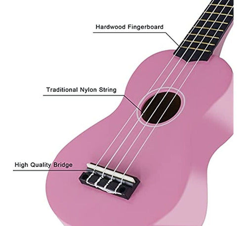 IMPORTALOYA Soprano Ukulele Strong Wind for Beginners 3