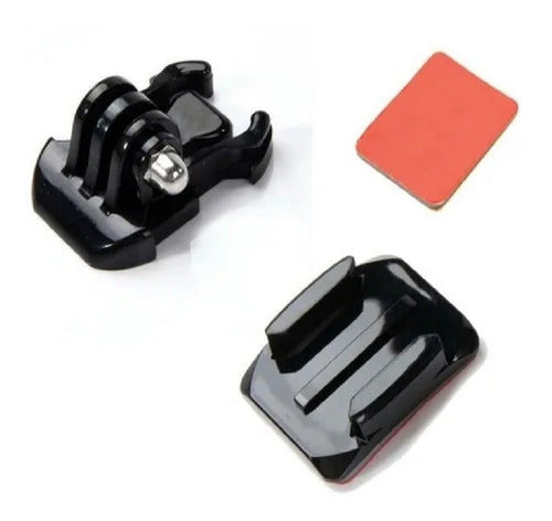 Accesorio Gopro Kit Montaje Curvo Para Casco Clip Hebilla 2