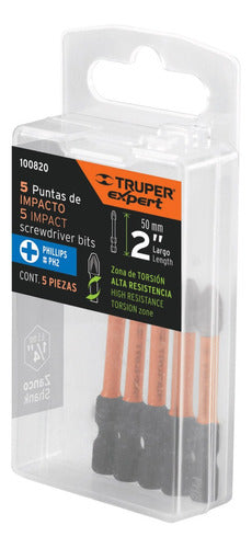 Truper Punta Philips De Impacto Ph2 Largo 50 Mm X5u 100820 1