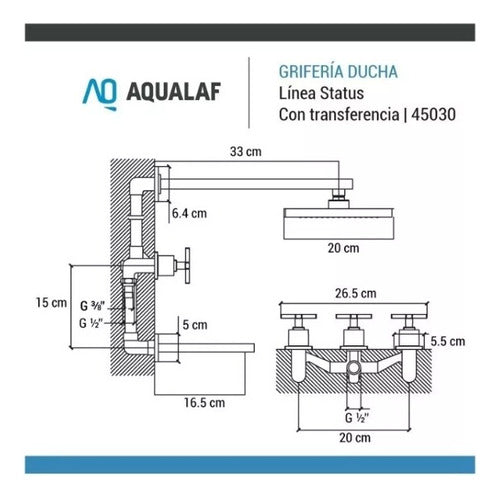 Ducha Con Transferencia Status Aqualaf 45030 1