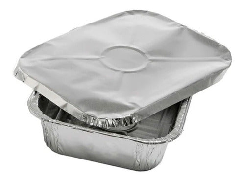 Alupac Delivery Aluminum Tray with Lid F2100 X50 Units 0