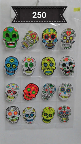Mexican Skulls Vinyl Decals X Blister 2
