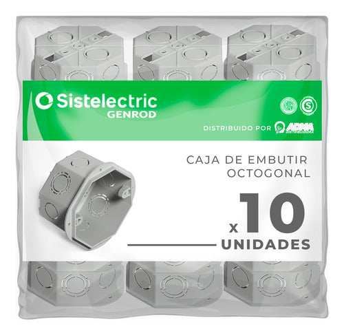 Caja De Embutir Genrod Pvc Octogonal Chica 9x9 Calidad X10! 0