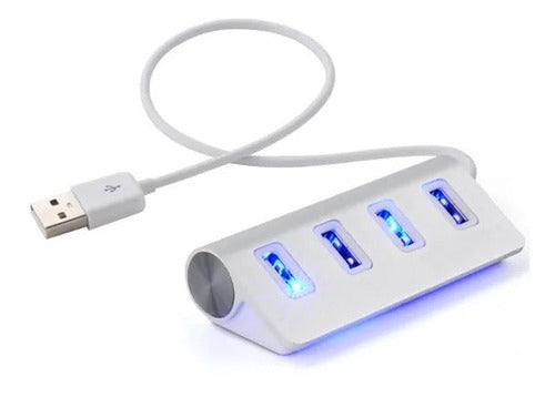 Premium USB 3.0 Aluminum Hub with Shielded Cable - 4 Ports 0