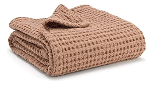 Simka Rose Waffle Baby Blanket - 100% Algodón Suave - Colore 0