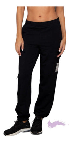 Noxion Pantalon Babucha Cargo Frisado Elastizado Urbano Mujer 0