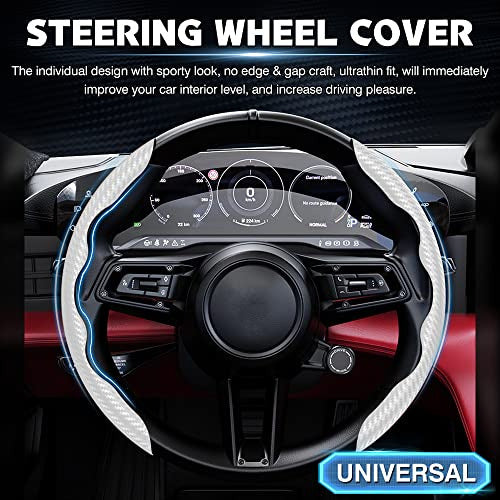 Cartist Carbon Fiber Universal Steering Wheel Cover for Car - 09 1