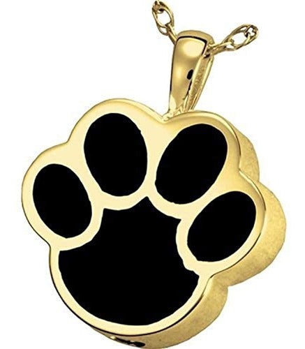 Memorial Gallery Pets 3127gp Black Inlay Paw Print 14k Goldp 0