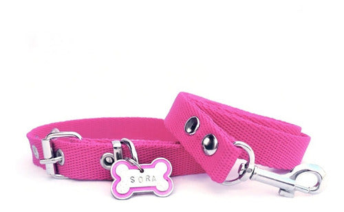 Mascopado Accesorios 2cm Solid Set Collar Leash Tag for Small and Medium Dogs 1