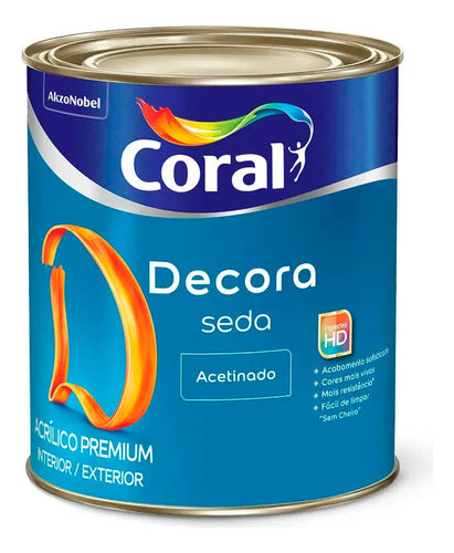 Tinta Acrílica Premium Decora Seda - Cinza Inspiração 800ml 0